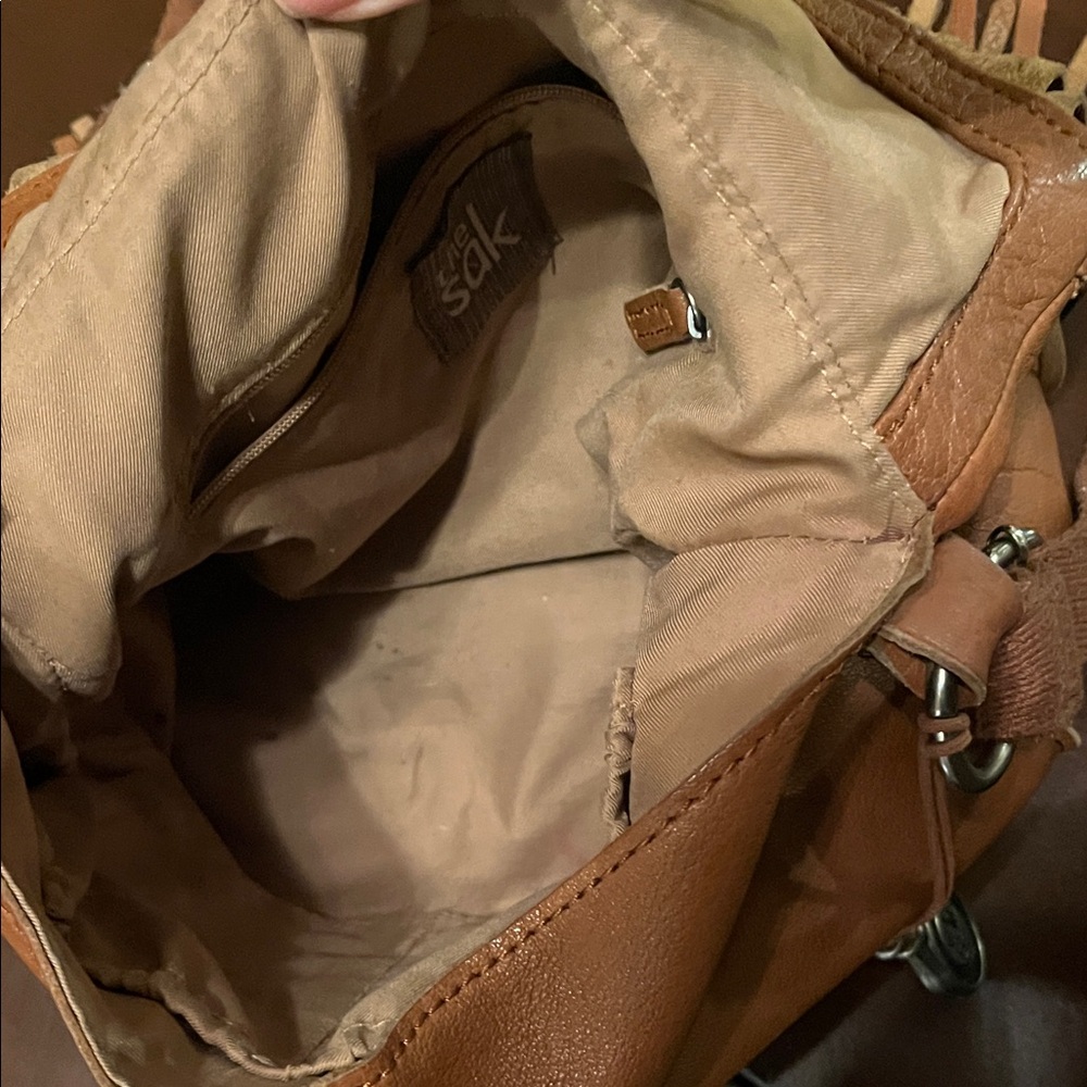The Sak Tan Fringe Crossbody Bag - Picture 3 of 9